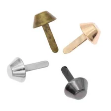 20Pcs Metal Bag Accessories Feet Rivets Studs Pierced For Purse Handbag Leather