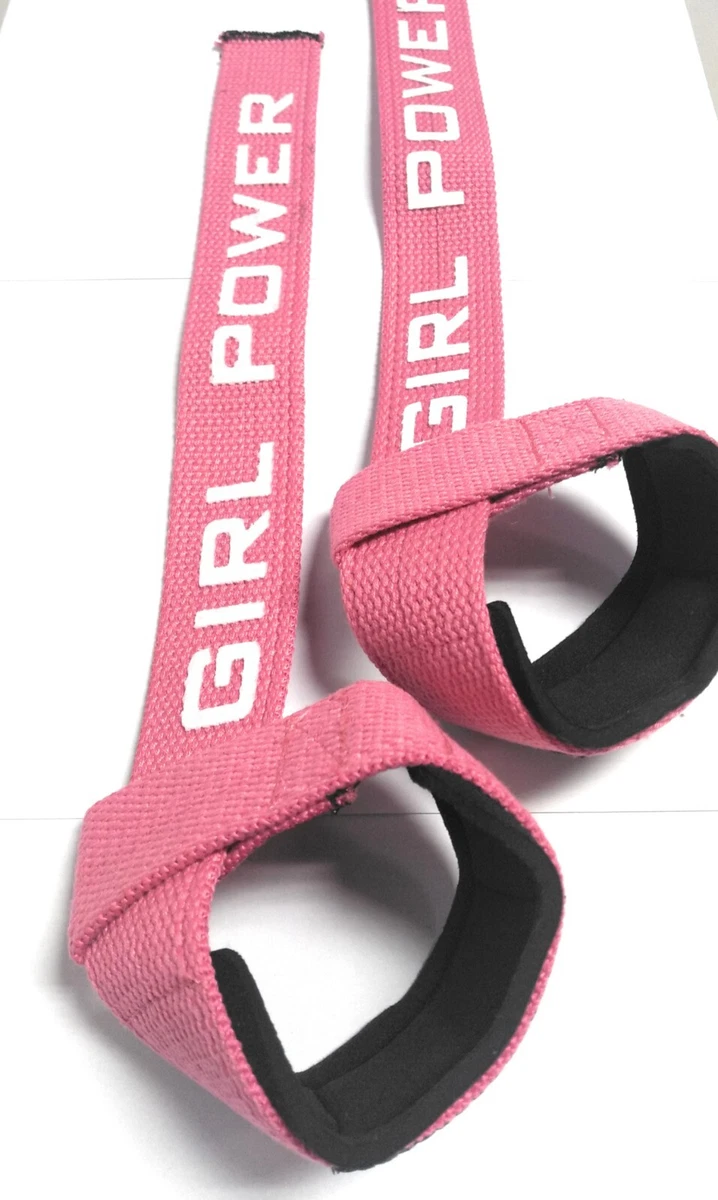 Wrist Straps Pink GRIP Girl Power bodybuilding CrossFit Lifting