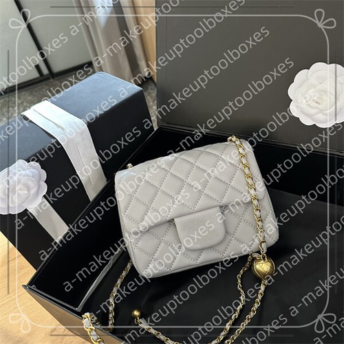 Mini Genuine Leather Diamond Lattice Quilted W/Chains Flap Shoulder Bag B04 - Picture 23 of 27