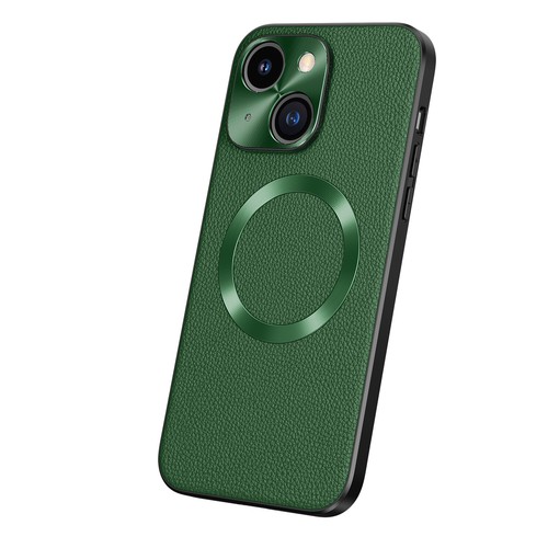 Funda protectora de cuero genuino imán MagSafe para Apple iPhone 12 13 14 15 serie - Imagen 22 de 23