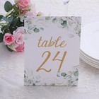 25 GREEN 7" Double Sided Paper STANDS TABLE NUMBERS Holders Party Decorations