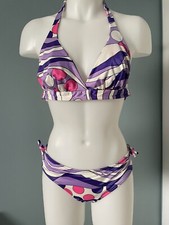 MOD GROOVY BIKINI VINTAGE 70s 2PC SWIMSUIT THE TWINS MIAMI ONE SIZE