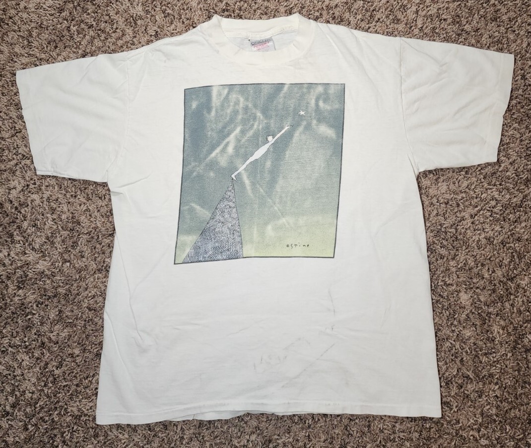 Vintage 90s Richard Stine Art T-Shirt Reaching Star Single Vintage 90s Richard Stine Art T-Shirt Reaching Star Single