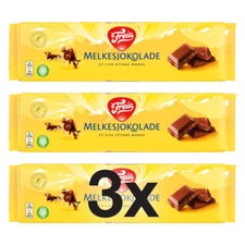 3x Freia Melkesjokolade 200g - Norwegian Milk Chocolate - Special offer