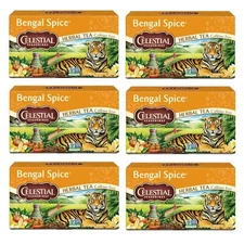 (6 Pack) Celestial Seasonings Bengal Spice Herbal Tea, Caffeine Free, 20 Bags