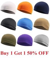  Sweat Wicking Cooling flag Dome Skull Cap Helmet Liner Sport Beanie durag Hat