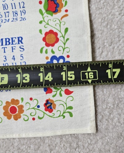 Vintage Linen Calendar 1987 Serenity Prayer Wall Hanging Towel - Picture 7 of 8