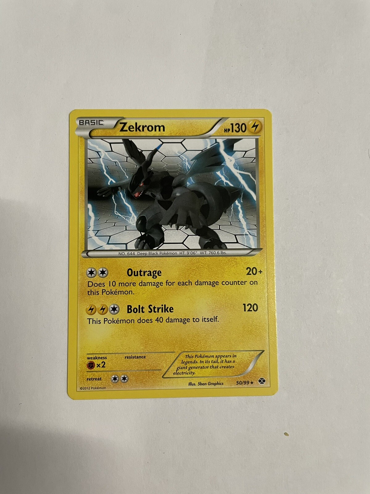 Zekrom 50/99 Pokémon Card