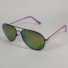 Steve Madden Women's Aviator Sunglasses Purple Multi Color Mirror SM492201 PRP