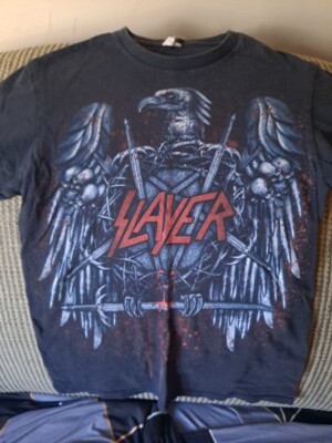 Slayer Silver Eagle Black Vintage Tshirt Small