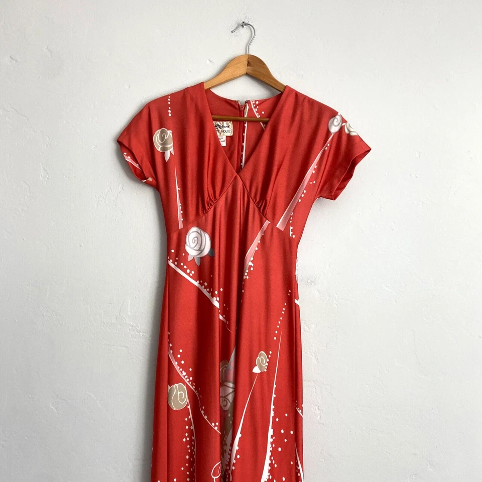 Maxi Vestido Hawaiano Floral Tori Richards For Liberty House Vintage Talla 6 Foto 2 de 4