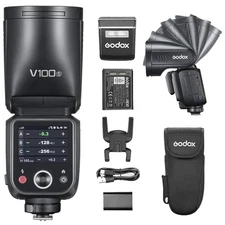 Godox V100S V100 S TTL 2.4G HSS Round Head Camera Flash Light Speedlite for Sony