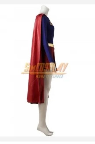 DC SuperGirl Adulto MED Halloween Disfraz Vestido y Capa Juegos con disfraces 3 piezas Rubí’s - Imagen 4 de 9