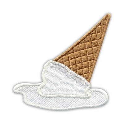 Melted Ice Cream - weißer Sorbet Aufnäher/Abzeichen bestickt