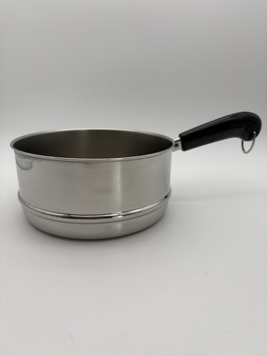 VTG Revere Ware Stainless 2 & 3 Qt Double Boiler Insert Handle 7-1/4" Diameter