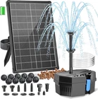 Solar Pond Filter for Small Pond, 8W Solar Water Fountain with 3600Mah