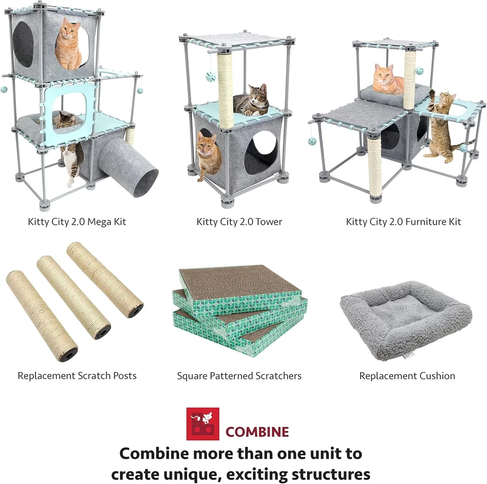 Kitty City Cat Furniture Accessories 13.875 H x 2.625 W x D, Black  - Image 3 of 4