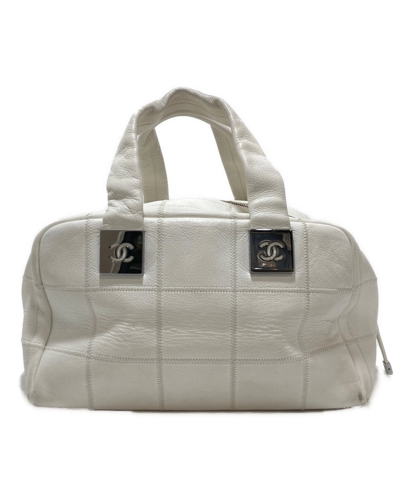 Chanel — Chanel Chocolate Bar Handbag A24184 White #TFB3809