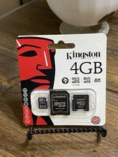 NEW Kingston Technology 4GB MicroSD Memory Card with 2 SD Adapters