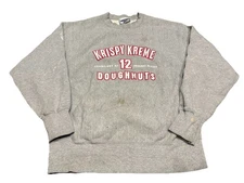 vintage 90s KRISPY KREME 12 DOUGHNUTS sweatshirt L Original glazed gray