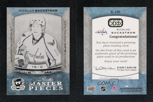 2007-08 Upper Deck Trilogy Rookie Premieres 1/1 Nicklas Backstrom #K-180 RC 0u8p - Foto 3 di 3