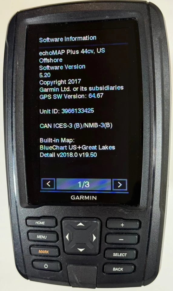 *EXCELLENT* GARMIN EchoMap Plus 44cv ChartPlotter GPS Chirp Sounder Sonar *MINT* - Image 2 of 4