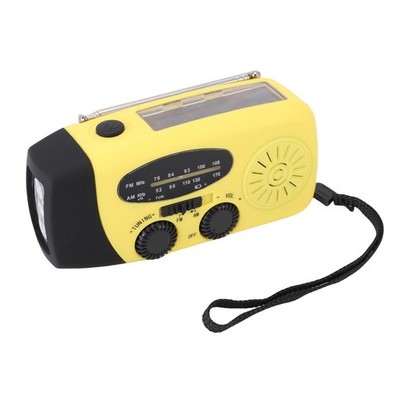 Emergency Hand Crank Radio With 3 LED Flashlight AM FM NOAA Portable Weathe JUGZ