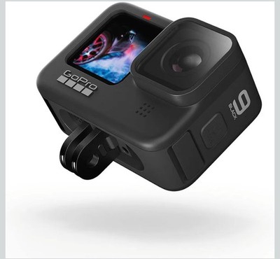 GoPro HERO9 Black Bundle: 3 Batteries, Dual Charger, Case, SD, Tripod, remote 