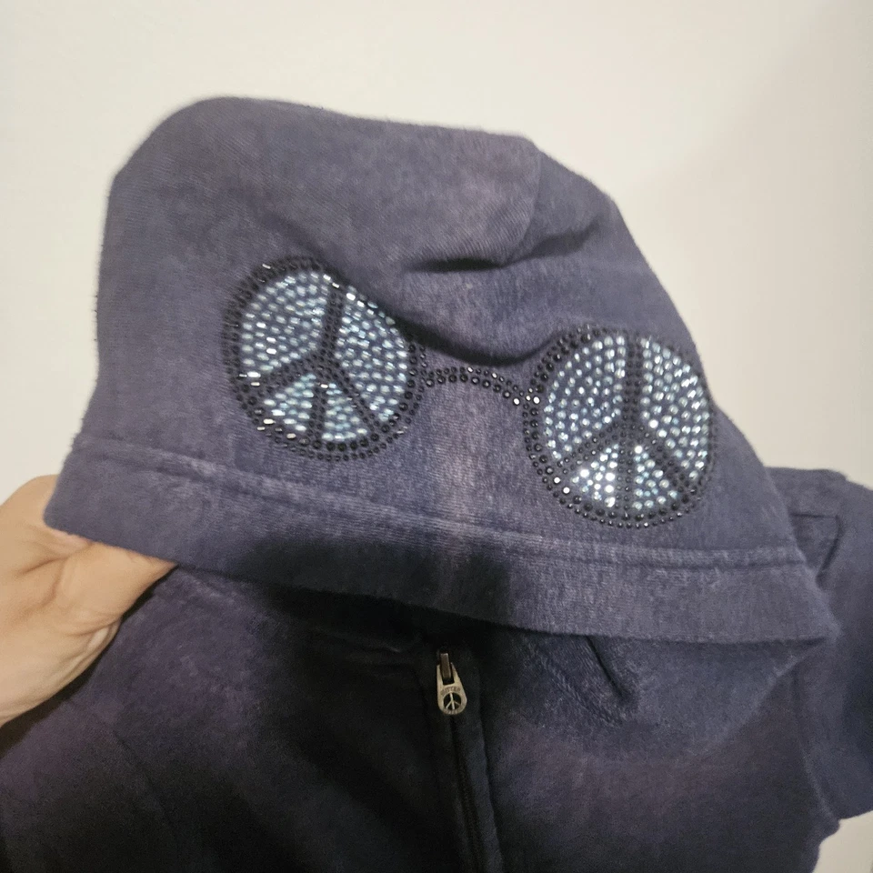 Suéter Butter Sudadera con Capucha Súper Suave Talla 5 Niñas Paz VW Guitarra Bling Moda Raro Foto 4 de 4