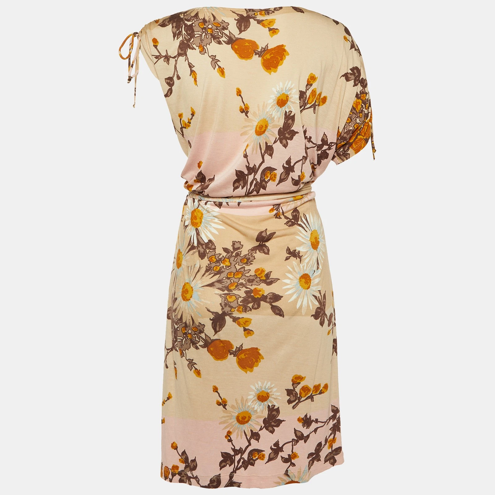 Abito midi Kenzo beige stampa floreale jersey con cintura M