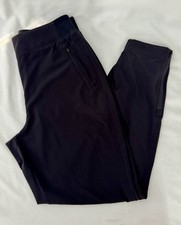 Athleta Pants Joggers Womens Size 4 Black Pull On Zip Pockets Zip Legs