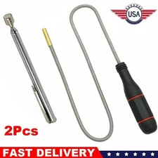 2Pcs Flexible Strong Magnetic Pick Up Tool Bendable Magnet Gooseneck Magnet