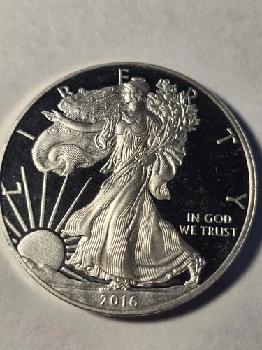 2016 Silver Eagle Proof $1 Dollar 1oz Lightly Circulated .999 -No Box or COA.