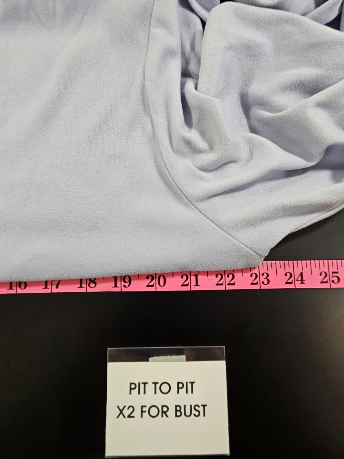 Womens Light Blue Large Top Solid Soft Plain Prac… - image 13