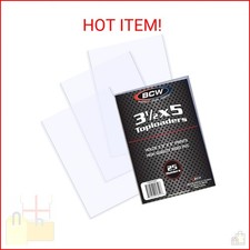 BCW 3.5x5 Topload Holder - 25 Pack Premium Rigid Plastic Protector Case for Tr