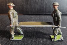 BRITAINS TOY SOLDIERS VINTAGE ROYAL ARMY MEDICAL STRETCHER BEARERS METAL 54mm