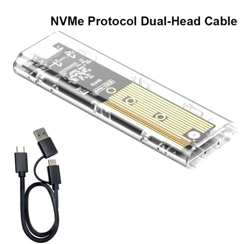 Laptop SSD Mobile Hard Drive Box Transparent M.2 SSD Box NVME PCIe M2 Hard9589 - Afbeelding 6 van 6