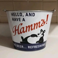 2019 Hamm's Beer Metal Bucket Bar Advertising New NOS 