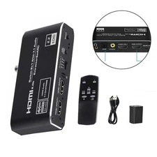 HDMI 2.0b Audio Extractor Switch 4K 60Hz With Earc Toslink HDMI Switcher For TV