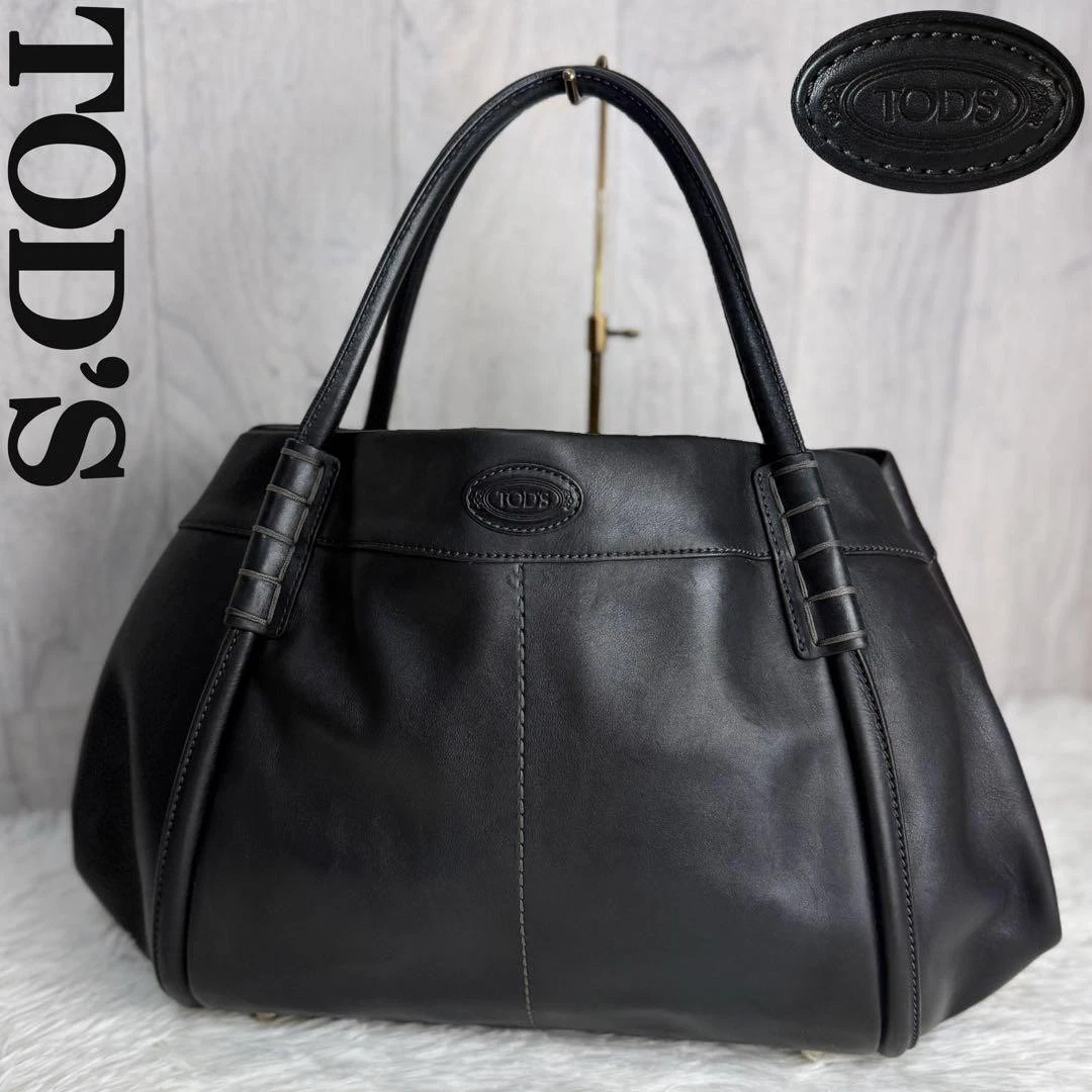 TOD'S Tod's Logo Leather Shoulder Tote Bag A4 Available Black