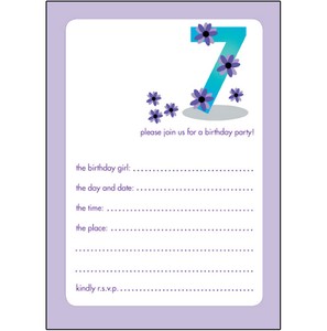 10 childrens birthday party invitations 7 years old girl cute bpif