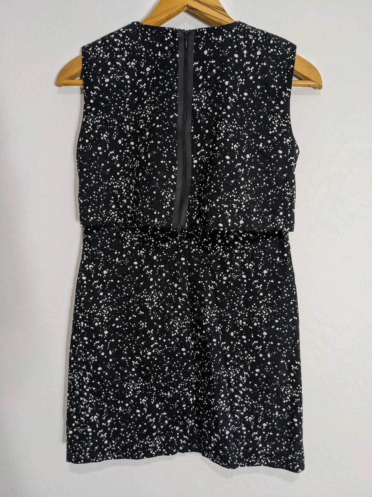 Abito donna Kate Spade Saturday Galaxy stampa cambio nuovo con etichette taglia 4 nero
