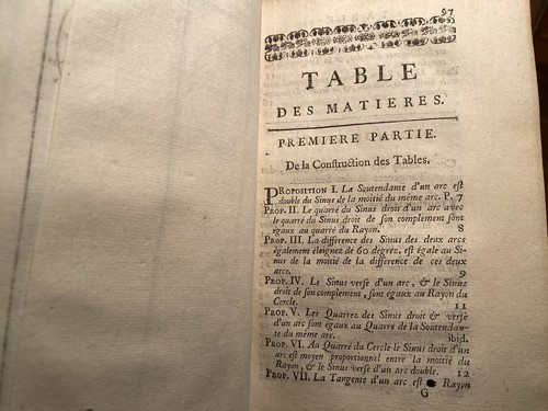 La trigonométrie Rectiligne et sphérique, tables de sinus. Ozanam. Planches 1741 - Picture 11 of 14