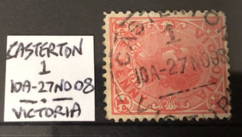 Victoria 1d Red postmark 'CASTERTON / 1 / 27 NO  / 08 / VICTORIA’ - 第 1/1 張圖片