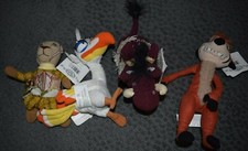 Lion King Disney Store set of 4 Mini Bean Bag Stuffed Animal Toy Plush 8" NWT