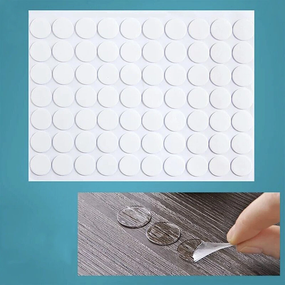 70 Stickers Round Traceless Transparent Double sided Tape Adhesive