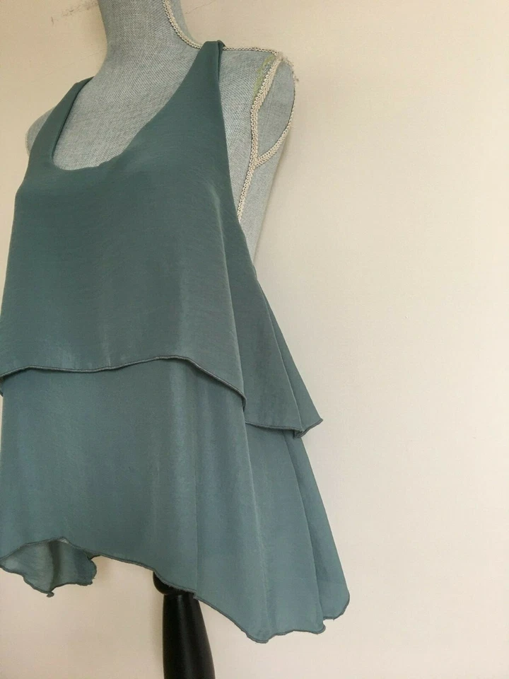 NEW FLUXUS. Sleeveless Layered Blouse Top sz.S - Image 2 of 4