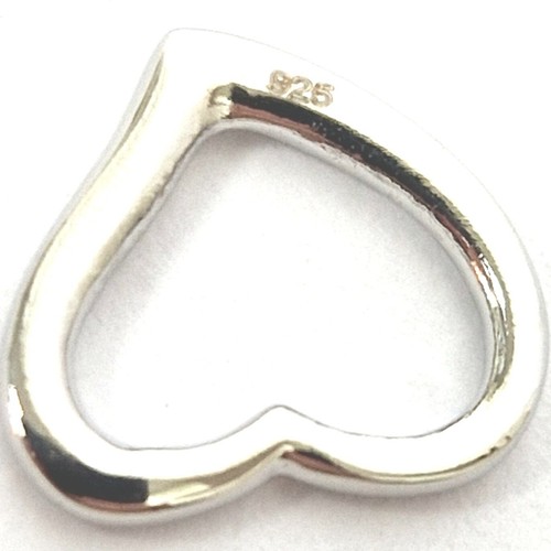 925 Sterling Silver Heart Pendant Small 9.8mm High 10.7mm Wide 0.5g - Picture 2 of 12