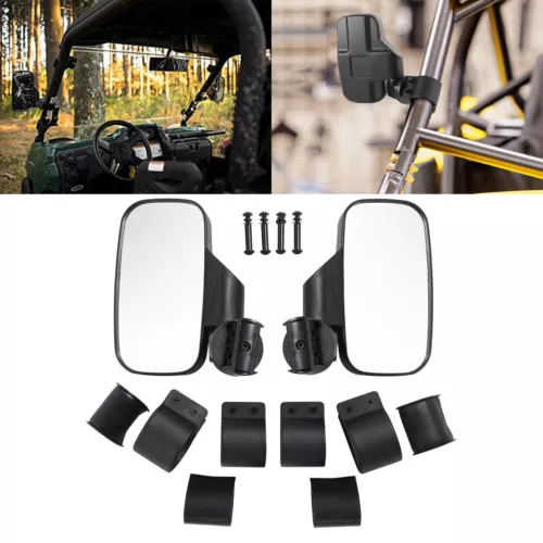 ATV UTV Rear View Mirror Side Mirror 1.75"-2" Roll Bar for Polaris Ranger RZR US