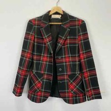 Pendleton Plaid Wool Winter Blazer Jacket 8